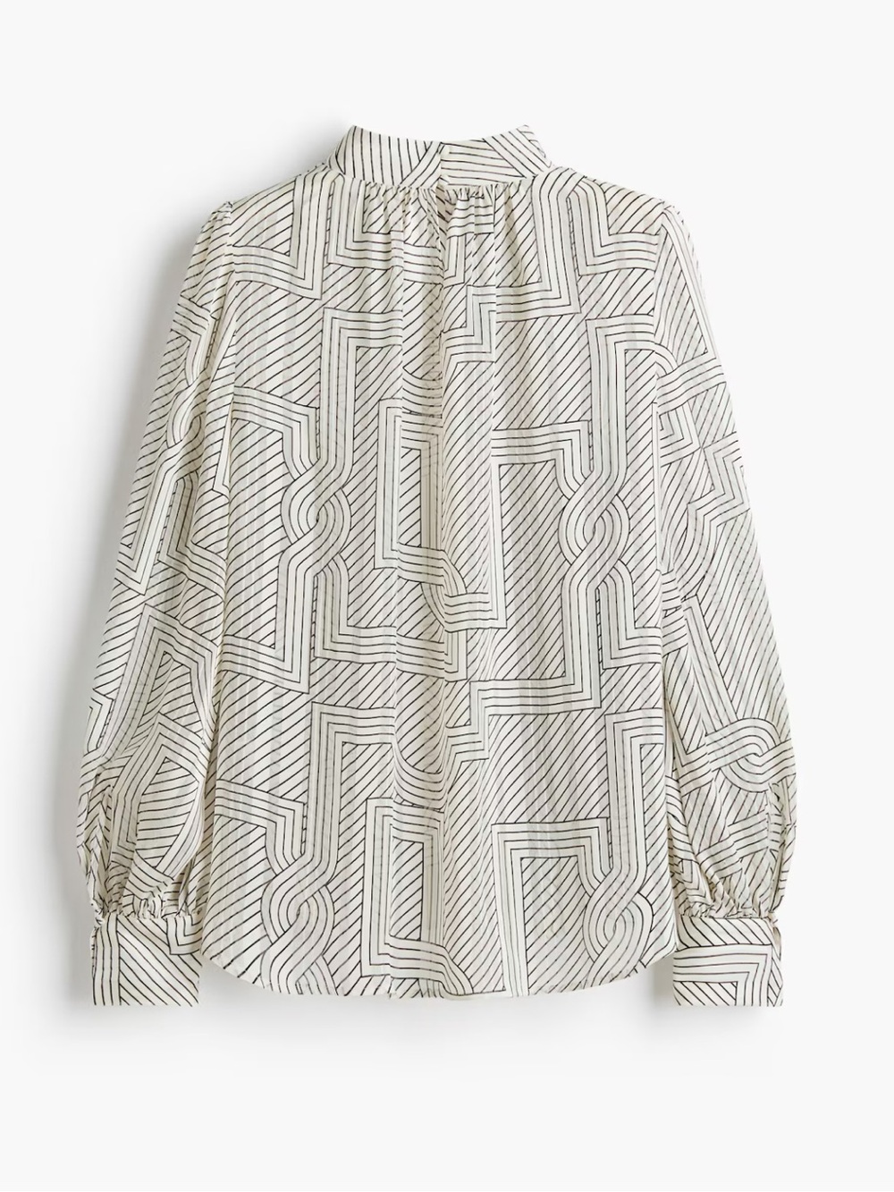 h&m printed blouse